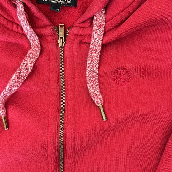 E Land American Classics Womens Long Sleeve Hoodie Sweatshirt Full Zip sz S - Picture 3 of 6